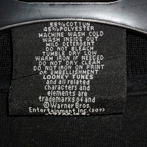 Warner Brothers Lot 29 Black Marvel zip up bomber jacket Sylvester graphics L - Picture 4 of 4